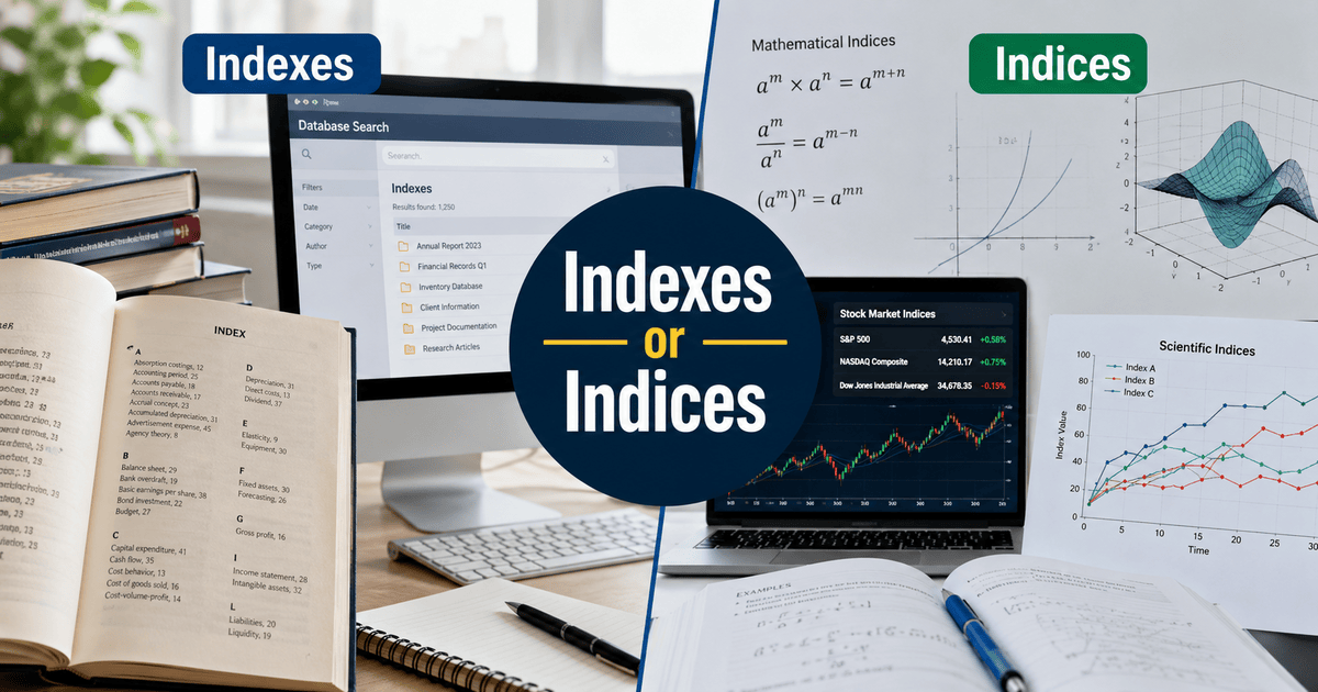 Indexes or Indices