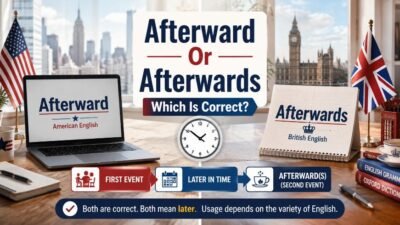 Afterward Or Afterwards
