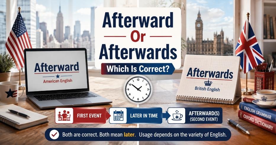 Afterward Or Afterwards