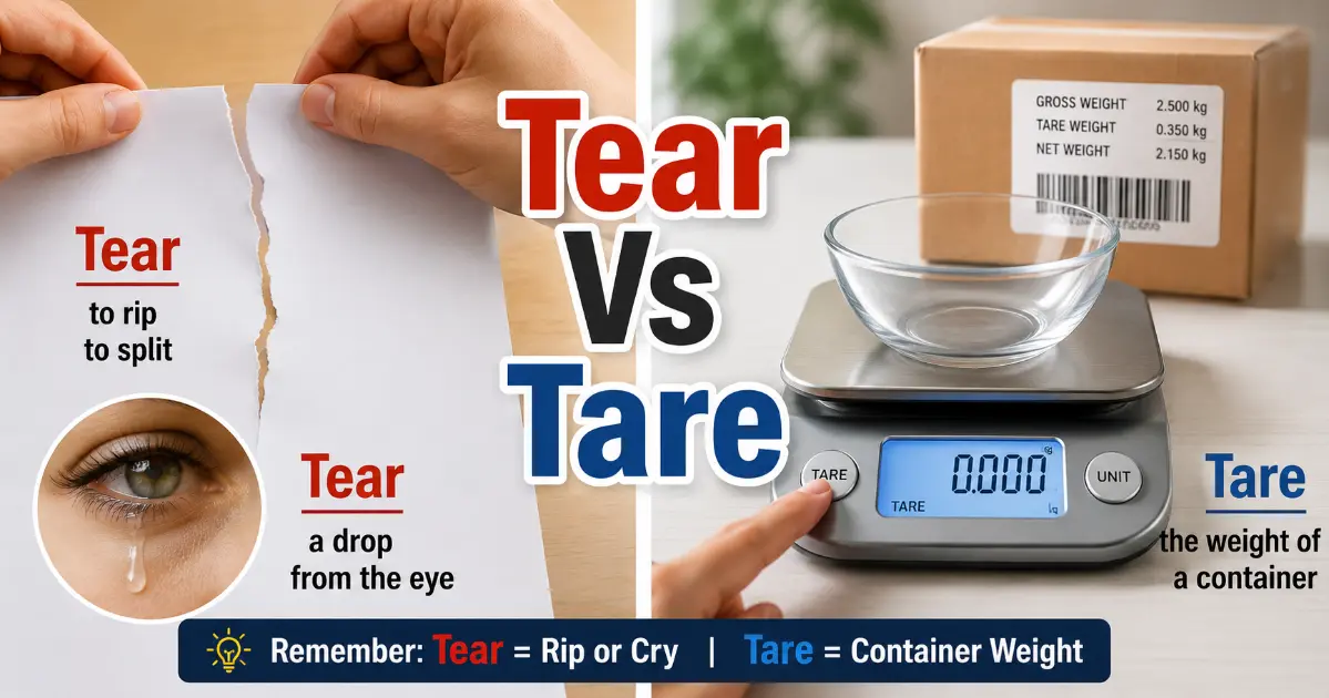 Tear Vs Tare