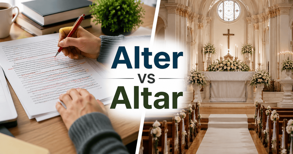 Alter Vs Altar