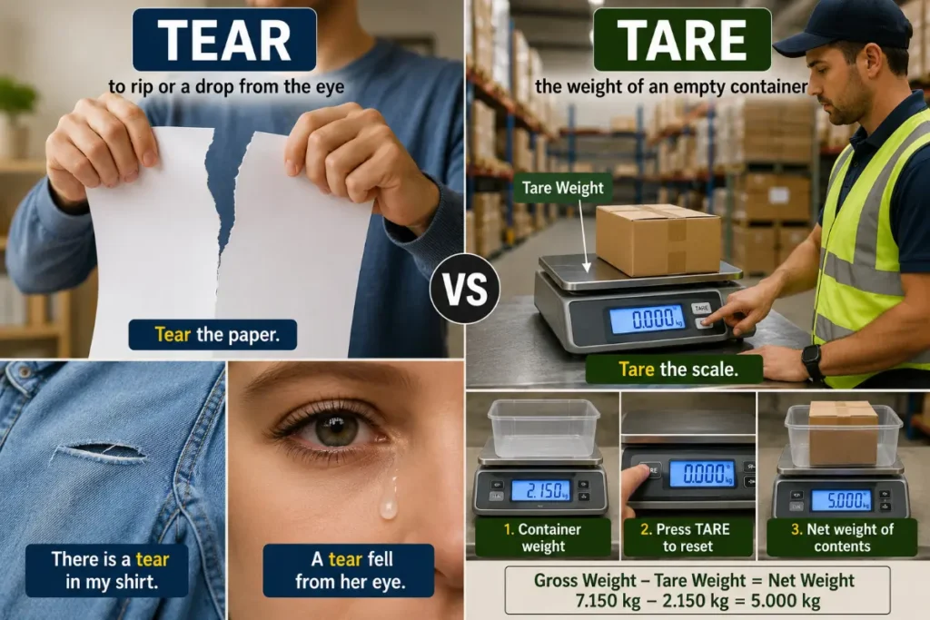 Tear Vs Tare