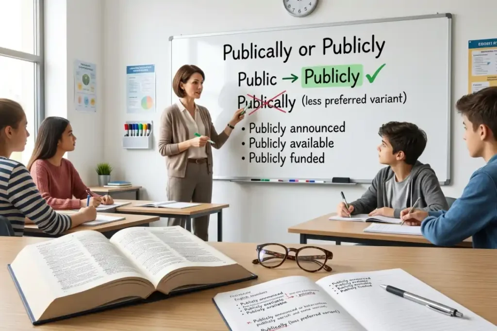 Publically or Publicly Which Is Correct?