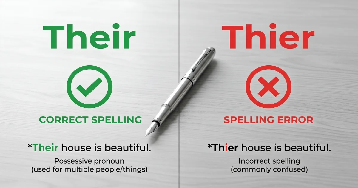 Thier or Their? Here is the Correct Spelling